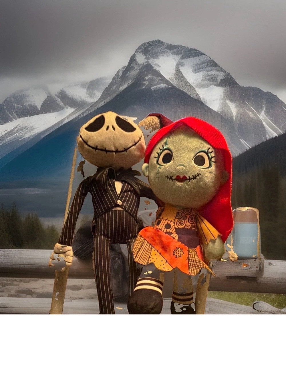 Disney The Nightmare Before Christmas Jack Skellington & Sally Plush Dolls